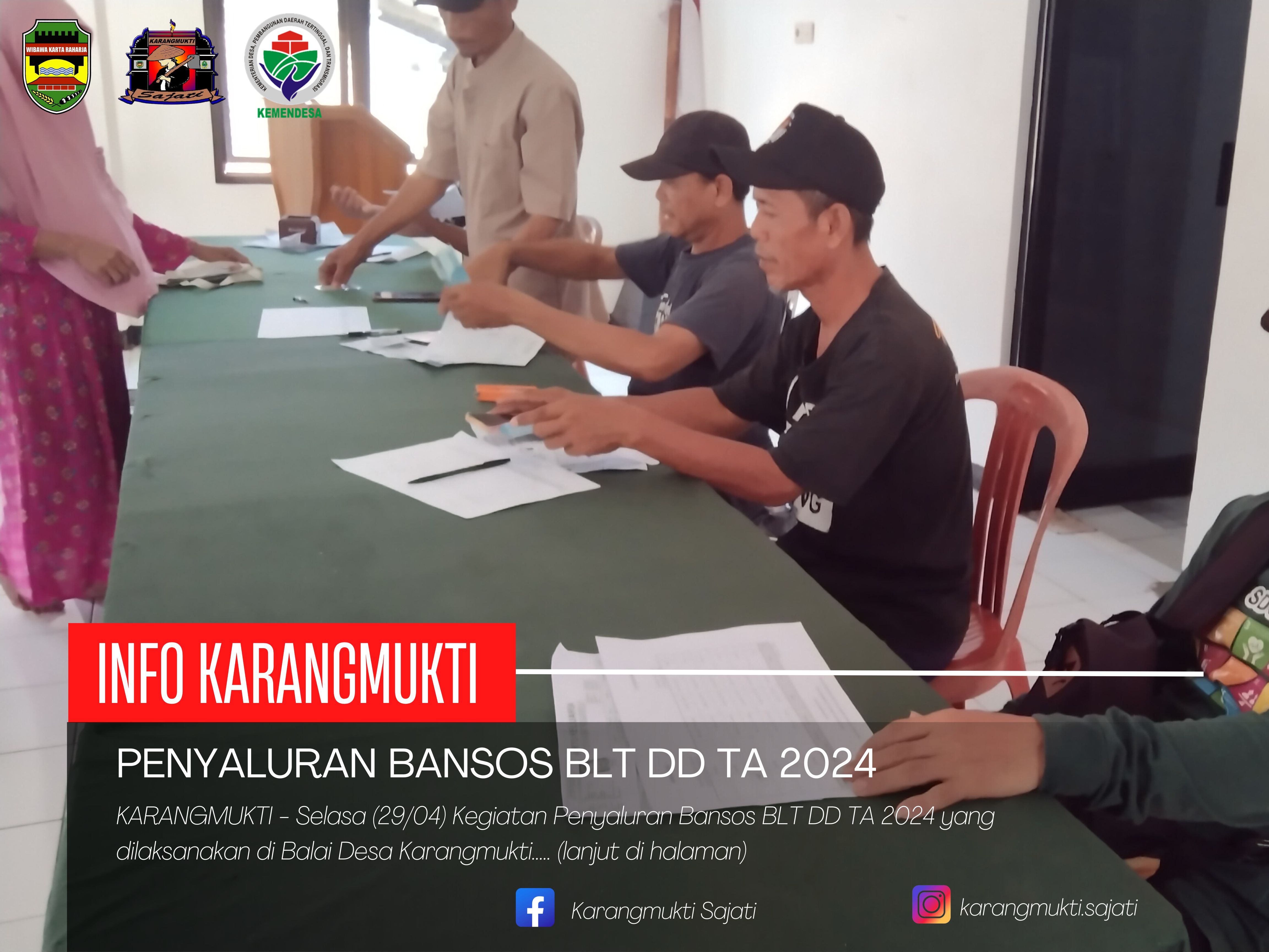 PENYALURAN BANSOS BLT DD TA 2024